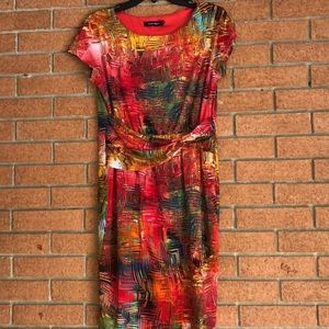 🎋ELLEN TRACY🎋PRINTED JERSEY SHEATH DRESS🎋